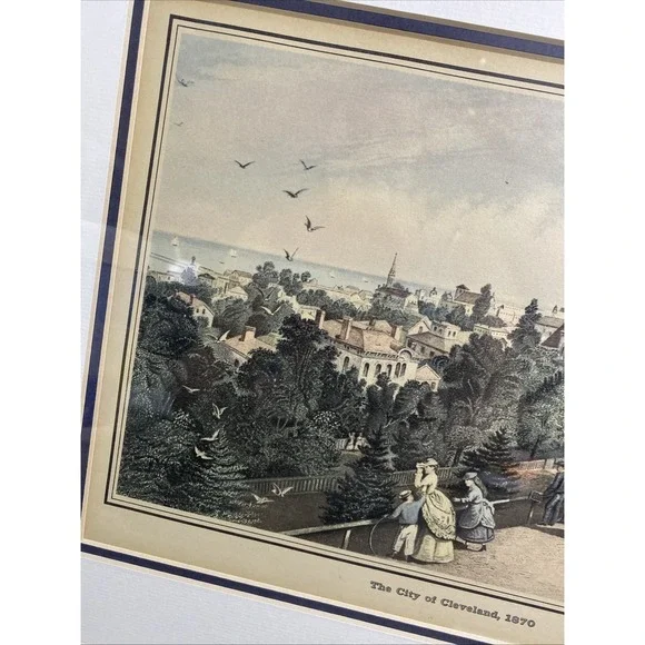 1870 Antique COLOR Print  / CITY OF CLEVELAND, OHIO - Picture 5 of 9